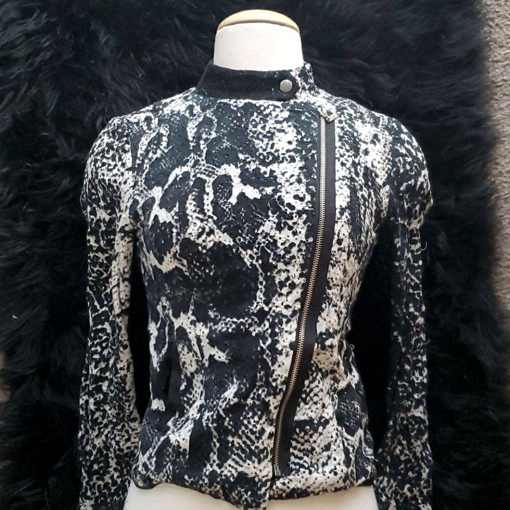 Crochet Snake Moto Jacket